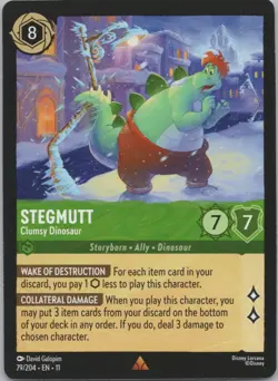 Disney Lorcana Winterspell (11) #79/204 Stegmutt - Clumsy Dinosaur - Image 1