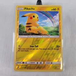 Pikachu 28/73 Shining Legends Reverse Holo Pokemon Trading Card 2017 NM - Image 1