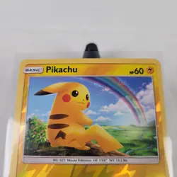 Pikachu 28/73 Shining Legends Reverse Holo Pokemon Trading Card 2017 NM - Image 4