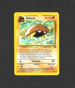 Kabutops 9/62 Holo Rare & Kabuto 50/62 Common - Fossil Pokemon Cards TCG MP/LP - Image 4
