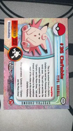 Topps Chrome: Spectra Pokemon Clefable Card #36 - Image 2