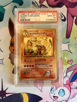 PSA 10 Blaine's Arcanine 059 Gym Challenge (Japanese) Rare Pokemon Card - Image 1