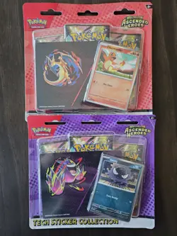 LOT OF (2) Pokemon Mega Evolution Ascended Heroes Tech Sticker Collection NEW - Image 1