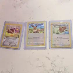 Pokemon TCG Card Lot 3 Eevee Holo Regular English Standard Cards - Image 1