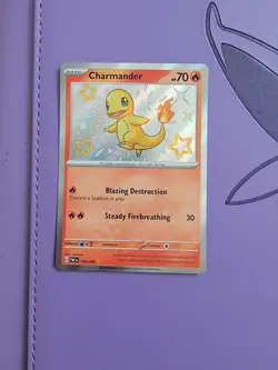 Pokemon Card Charmander 109/091 Paldean fates Baby Shiny Holo Rare - Image 1