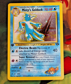 1st Edition Misty's Golduck 12/132 - Pokemon Gym Challenge - Holo Rare - LP !! - Image 1