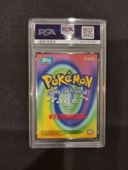 PSA 9 Venusaur Rainbow Foil Topps Pokemon Movie Edition - Image 2