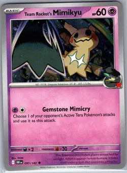 Team Rocket's Mimikyu 087/182 Non Holo SV10: Destined Rivals - Pokemon Card - NM - Image 1
