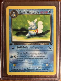 [NM/ MINT] 2000 Pokemon Team Rocket Dark Wartortle 1st Edition #46/82 Uncommon - Image 1