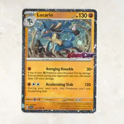 Pokemon Lucario #114/198 STAMPED Premium Collection Promo SV Scarlet Violet TCG - Image 1