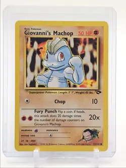 GIOVANNI'S MACHOP 2000 POKEMON GYM CHALLENGE COMMON 72/132 Q3423 - Image 1