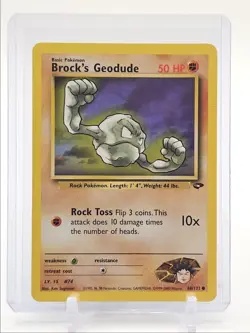 BROCK'S GEODUDE 2000 POKEMON GYM CHALLENGE COMMON 68/132 Q3423 - Image 1