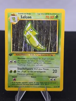 German Safcon 54/102 Common Non-Holo 1st Edition "Metapod" Base Set Pokemon NM - Image 1