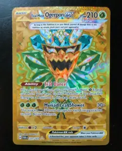 Pokemon TCG Teal Mask Ogerpon ex 221/167 Sv06 Hyper Rare Full Art Holo NM - Image 1