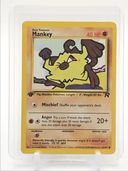 MANKEY 2000 POKEMON TEAM ROCKET 1ST EDITION COMMON 61/82 Q3423 - Image 1