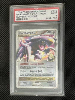 2009 POKEMON PLATINUM SUPREME VICTORS #145 GARCHOMP C LV.X-HOLO PSA 9 - Image 1