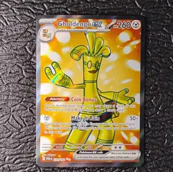 Pokemon TCG English Gholdengo ex 231/182 SV04: Paradox Rift Ultra Rare Holo NM+ - Image 1