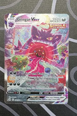 Pokemon Gengar VMAX Alternate Art Secret Rare Holo Fusion Strike 271/264 - Image 1