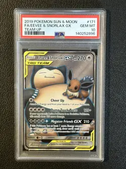 2019 Pokemon Eevee And Snorlax GX Team Up PSA 10 #171 Sun And Moon - Image 1