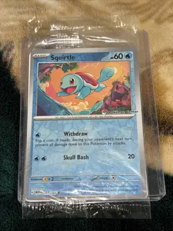 Pokemon Center Stamped Reverse Holo Squirtle Promo 007/165 Pokemon 151 Sealed - Image 1
