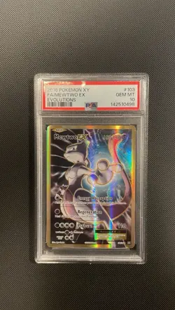 Pokemon Mewtwo EX Full Art Ultra Rare Holo Evolutions 103/108 PSA 10 - Image 1