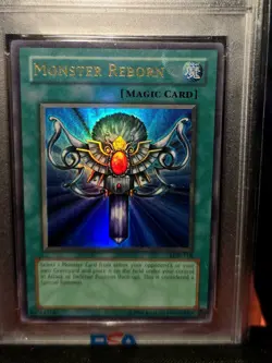 2002 Yu-Gi-Oh! Monster Reborn LOB-118 PSA 9 MINT - Image 3