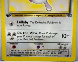 1999 Pokemon TCG Card Wigglytuff 1st Edition Jungle Rare NON HOLO 32/64 USED - Image 3