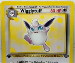 1999 Pokemon TCG Card Wigglytuff 1st Edition Jungle Rare NON HOLO 32/64 USED - Image 4
