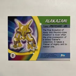 Alakazam Pokemon Advanced Challenge Topps TCG Card 2004 #2 - Image 2