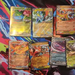 Pokemon TCG 50 Card mixed Lot Ex and V - Image 1