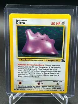 Pokemon TCG Ditto Rare Holo Card 3/62 Fossil LP/MP - Image 1