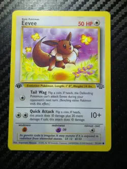 Eevee 51/64 Jungle WOTC 1st Edition Pokemon TCG Card NM - Image 1
