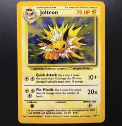 Pokemon TCG Jolteon Jungle Holo Rare Card 4/64 No Symbol Misprint LP/NM - Image 2