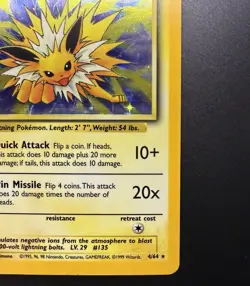 Pokemon TCG Jolteon Jungle Holo Rare Card 4/64 No Symbol Misprint LP/NM - Image 4