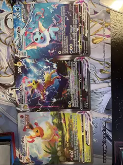 Pokemon Jumbo Cards Flareon VMAX, Vaporeon VMAX, Jolteon VMAX Set of 3 - Image 1