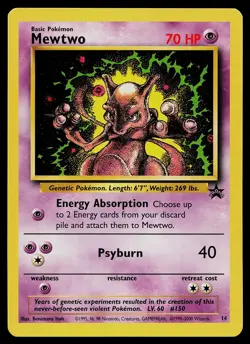 Pokemon Card - Mewtwo WOTC Black Star Promo 14 - Image 1