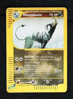 Houndoom Reverse Foil Pokemon e-Card Series Skyridge #12 2003 - Image 1
