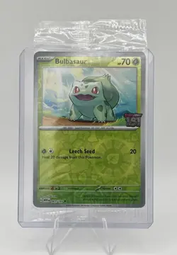 Bulbasaur Best Buy Exclusive 151 Stamped Promo Reverse Holo Card 001/165 SEALED - Image 1