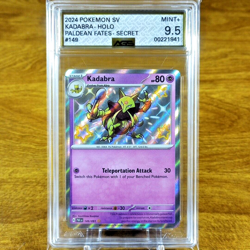 Pokemon SV Paldean Fates Secret Kadabra 149/091 AGS Mint+ 9.5 Shiny Holo 2024 - Image 1