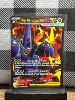 Pokemon TCG: Mega Heracross EX 108/94, (FULL ART) Phantasmal Flames _ HOLO - Image 1
