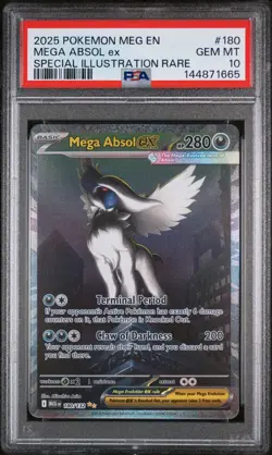 2025 POKEMON MEG EN-MEGA EVOLUTION #180 MEGA ABSOL EX PSA 10 - Image 1