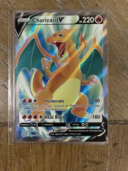 Pokemon TCG Charizard v Full Art 153/172 Brilliant Stars Ultra Rare NM - Image 1
