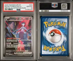 2025 POKEMON DRI EN-DESTINED RIVALS #231 TEAM ROCKET'S MEWTWO EX PSA 10 - Image 1