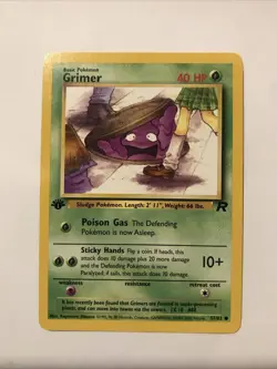 Pokemon TCG Grimer Team Rocket 57/82 Regular 1st Edition Common - Image 1