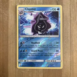 Pokemon TCG Cloyster Sun & Moon Base Set 34/149 Reverse Holo Rare VLP - Image 1
