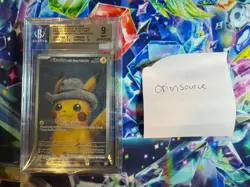 2023 Pokemon Promo S&V Black Star Pikachu with Grey Felt Hat x Van Gogh Art BGS9 - Image 1
