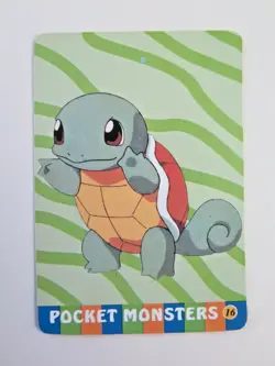 Pokemon RAICHEW & SQUIRTLE Pocket Monsters Holo Prism Vending Sticker #12 - Image 2