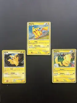 Pikachu PW Holo Pokemon 2010 World Collection -German Korean French/ENGLISH BACK - Image 1