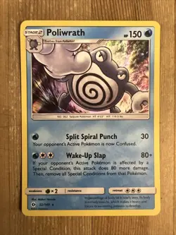 Poliwrath 32/149 Pokemon Holo 2017 Sun And Moon Base Set NM - Image 1