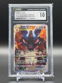 Pokemon Lucario VSTAR SWSH291 Black Star Promo Holo Crown Zenith CGC 10 - Image 1